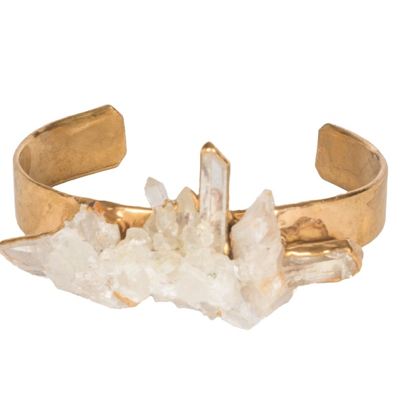 New! Crystal Quartz Cuff
